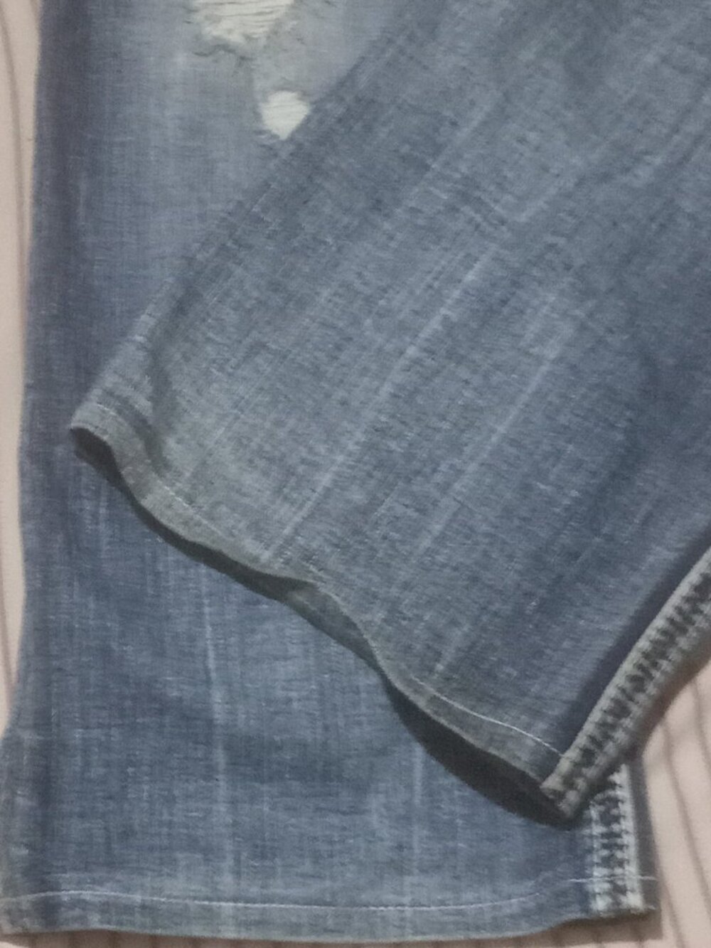 Rock Revival Men's Joel Straight Denim Jeans 40 X 31 Distressed Blue - Picture 10 of 14